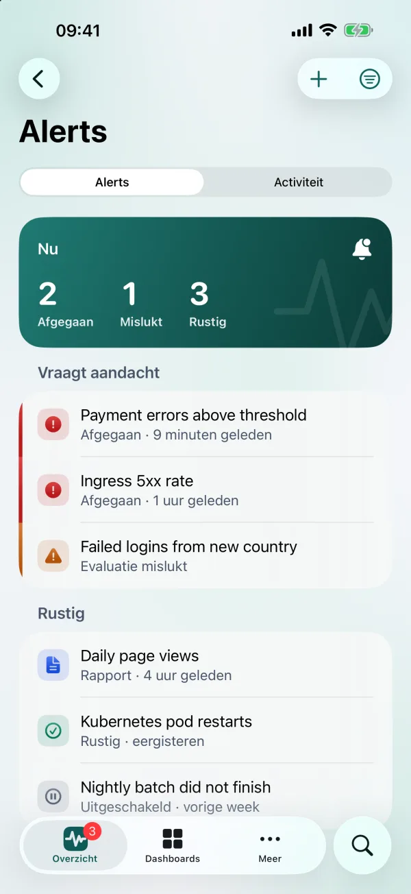 Alerts op iPhone